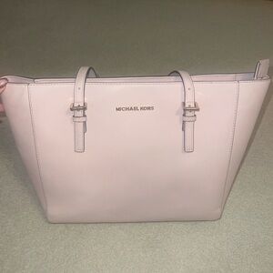 Michael Kors Light Pink Jet Set Travel Tote Purse